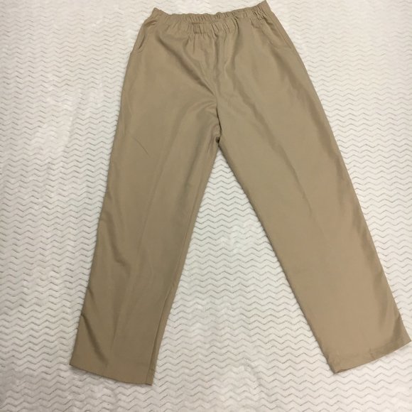 Rebecca Malone Elastic Pull On Pants - Size: Petite Medium Tan - Picture 4 of 5